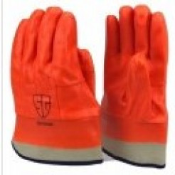 Wholesale PVC Gloves Safeguard- Neon Orange